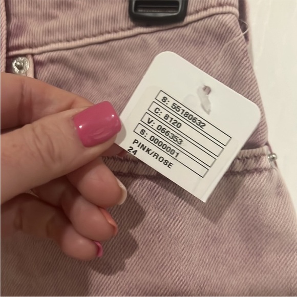 We the Free Dusty Pink Frayed Hem Denim Skirt - Picture 3 of 6